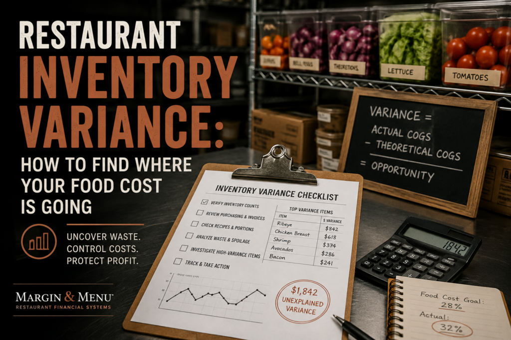 Restaurant inventory variance and food cost analysis checklist