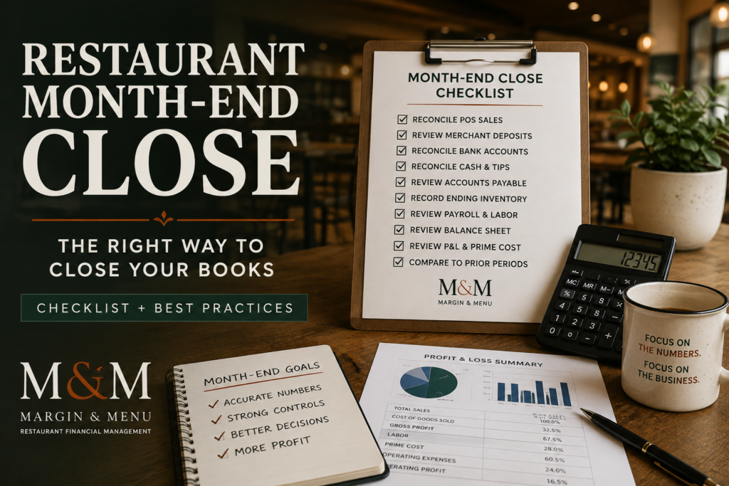 Restaurant month-end close checklist for restaurant owners