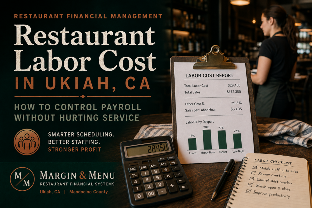 Restaurant labor cost in Ukiah CA payroll and scheduling guide